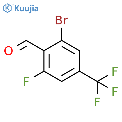 2-bromo-6-fluoro-4-(trifluoromethyl)benzaldehyde structure