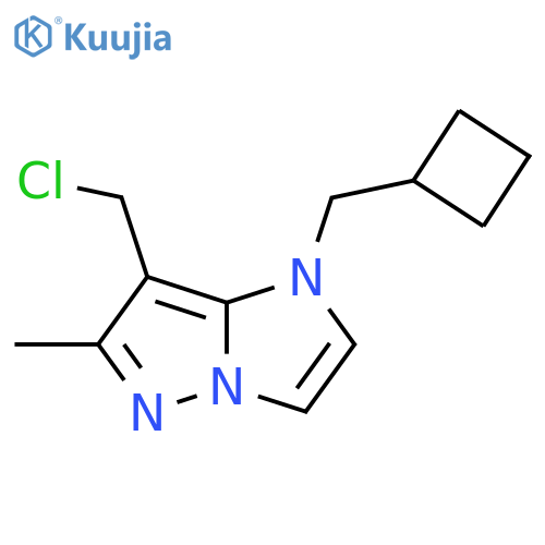 7-(chloromethyl)-1-(cyclobutylmethyl)-6-methyl-1H-imidazo[1,2-b]pyrazole structure