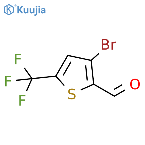3-bromo-5-(trifluoromethyl)thiophene-2-carbaldehyde structure
