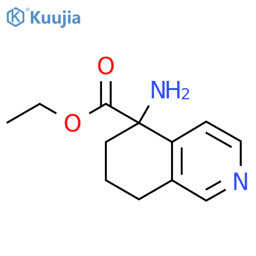 Ethyl 5-amino-7,8-dihydro-6H-isoquinoline-5-carboxylate structure
