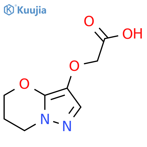 2-((6,7-dihydro-5H-pyrazolo[5,1-b][1,3]oxazin-3-yl)oxy)acetic acid structure
