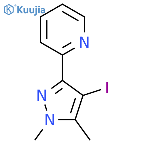 2-(4-iodo-1,5-dimethyl-1H-pyrazol-3-yl)pyridine structure