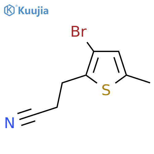 3-(3-bromo-5-methylthiophen-2-yl)propanenitrile structure