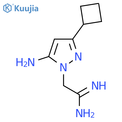 2-(5-Amino-3-cyclobutyl-1H-pyrazol-1-yl)acetimidamide structure