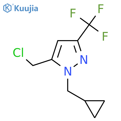 5-(chloromethyl)-1-(cyclopropylmethyl)-3-(trifluoromethyl)-1H-pyrazole structure