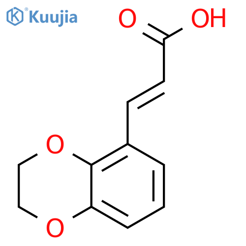3-(2,3-dihydro-1,4-benzodioxin-5-yl)prop-2-enoic acid structure