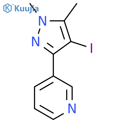 3-(4-iodo-1,5-dimethyl-1H-pyrazol-3-yl)pyridine structure