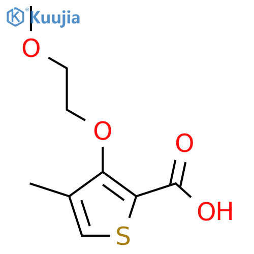 3-(2-Methoxyethoxy)-4-methylthiophene-2-carboxylic acid structure