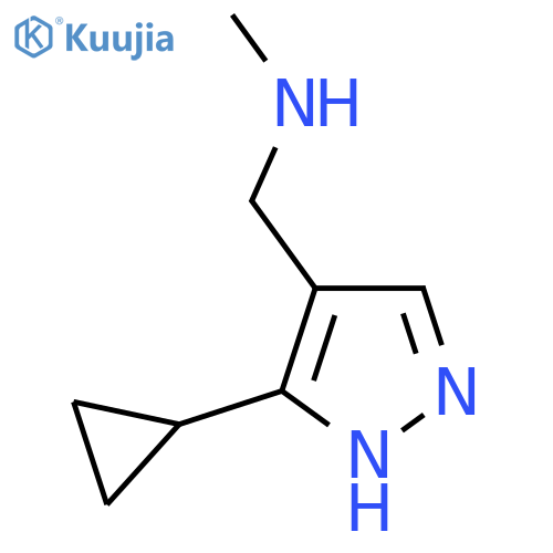 [(3-cyclopropyl-1H-pyrazol-4-yl)methyl](methyl)amine structure
