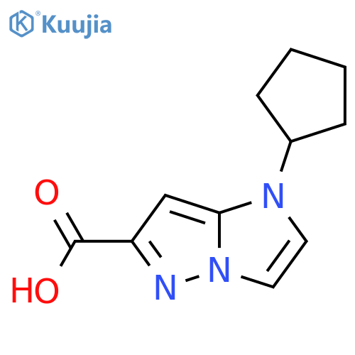 1-cyclopentyl-1H-imidazo[1,2-b]pyrazole-6-carboxylic acid structure