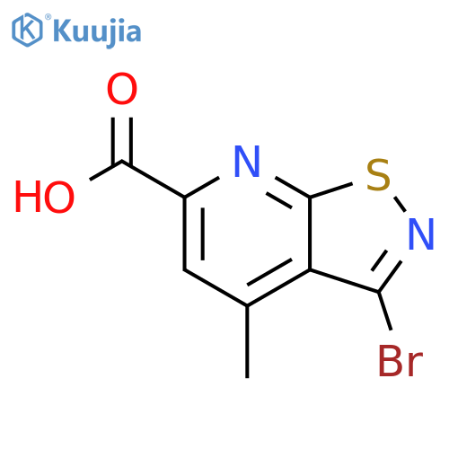 3-bromo-4-methyl-1,2thiazolo5,4-bpyridine-6-carboxylic acid structure