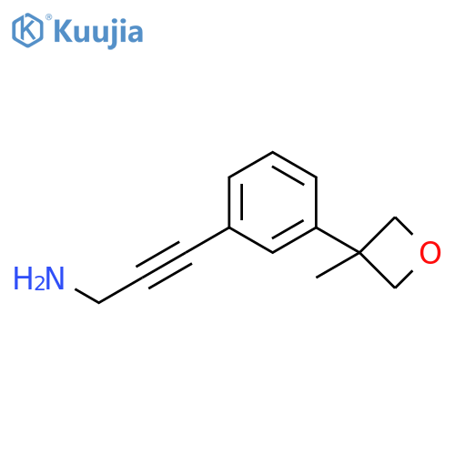 2-Propyn-1-amine, 3-[3-(3-methyl-3-oxetanyl)phenyl]- structure