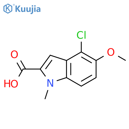 1H-Indole-2-carboxylic acid, 4-chloro-5-methoxy-1-methyl- structure