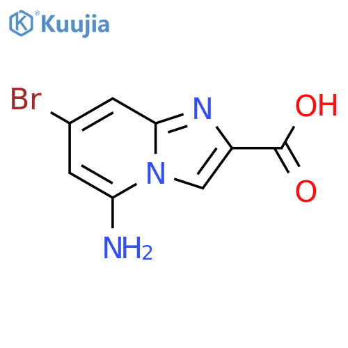 5-amino-7-bromoimidazo1,2-apyridine-2-carboxylic acid structure