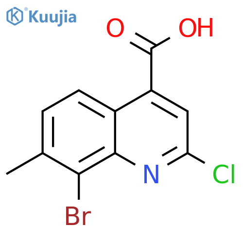 8-bromo-2-chloro-7-methylquinoline-4-carboxylic acid structure