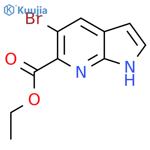 Ethyl 5-bromo-1H-pyrrolo[2,3-b]pyridine-6-carboxylate structure