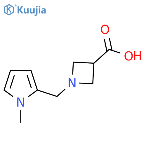 1-((1-methyl-1H-pyrrol-2-yl)methyl)azetidine-3-carboxylic acid structure