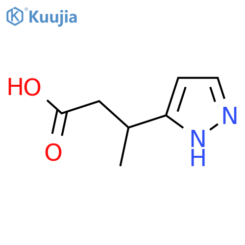 3-(1H-pyrazol-3-yl)butanoic acid structure
