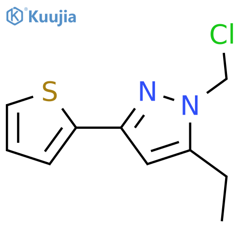 1-(chloromethyl)-5-ethyl-3-(thiophen-2-yl)-1H-pyrazole structure