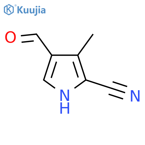 4-formyl-3-methyl-1H-pyrrole-2-carbonitrile structure