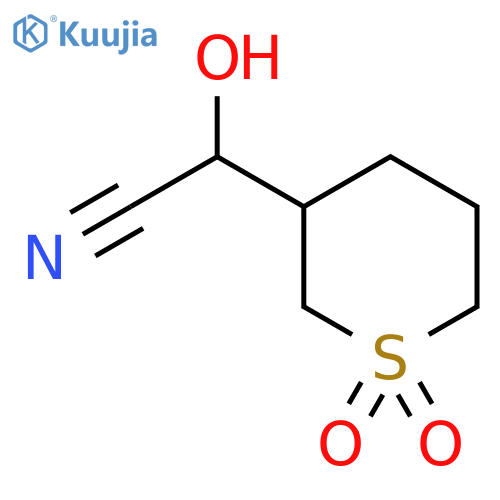 2-(1,1-Dioxo-1lambda6-thian-3-yl)-2-hydroxyacetonitrile structure