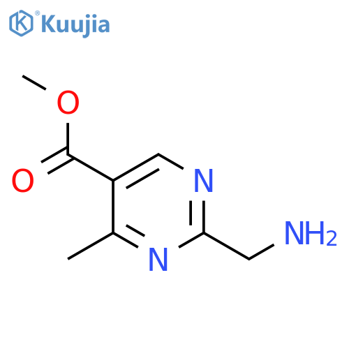 methyl 2-(aminomethyl)-4-methylpyrimidine-5-carboxylate structure