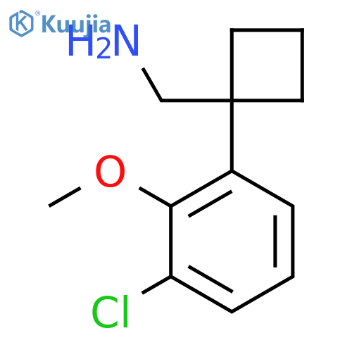 1-(3-chloro-2-methoxyphenyl)cyclobutylmethanamine structure