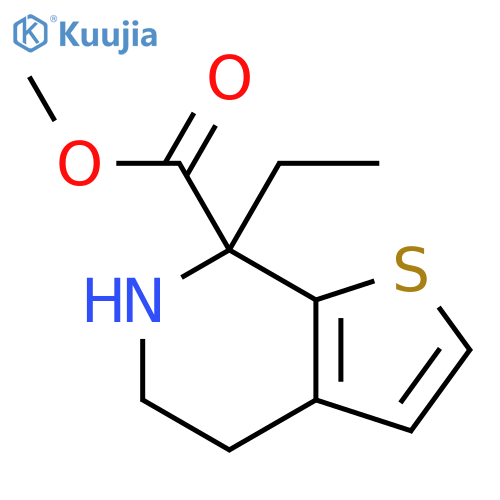 Methyl 7-ethyl-5,6-dihydro-4H-thieno[2,3-c]pyridine-7-carboxylate structure