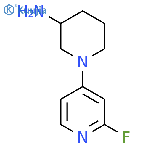 1-(2-Fluoropyridin-4-yl)piperidin-3-amine structure
