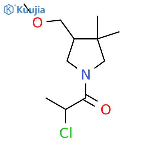 2-Chloro-1-(4-(methoxymethyl)-3,3-dimethylpyrrolidin-1-yl)propan-1-one structure