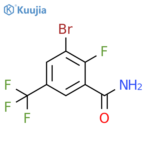 3-Bromo-2-fluoro-5-(trifluoromethyl)benzamide structure