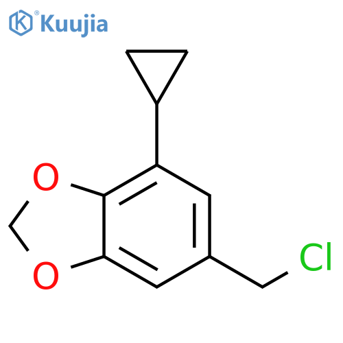 6-(chloromethyl)-4-cyclopropyl-1,3-dioxaindane structure