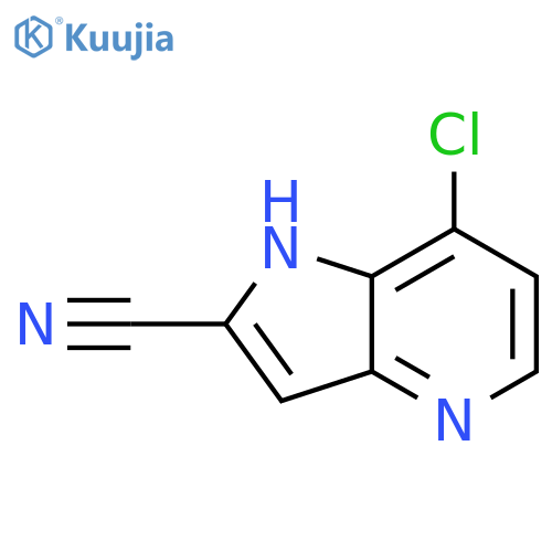 7-chloro-1H-pyrrolo[3,2-b]pyridine-2-carbonitrile structure