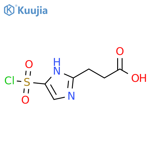 1H-Imidazole-2-propanoic acid, 5-(chlorosulfonyl)- structure