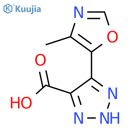 5-(4-methyl-1,3-oxazol-5-yl)-1H-1,2,3-triazole-4-carboxylic acid structure