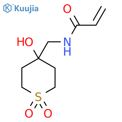 N-[(4-hydroxy-1,1-dioxo-1lambda6-thian-4-yl)methyl]prop-2-enamide structure