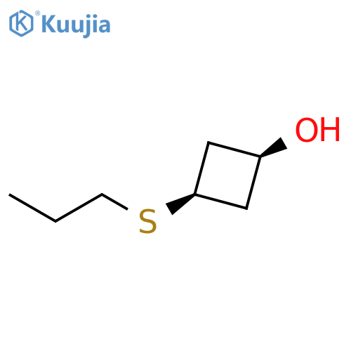 Cyclobutanol, 3-(propylthio)-, cis- structure