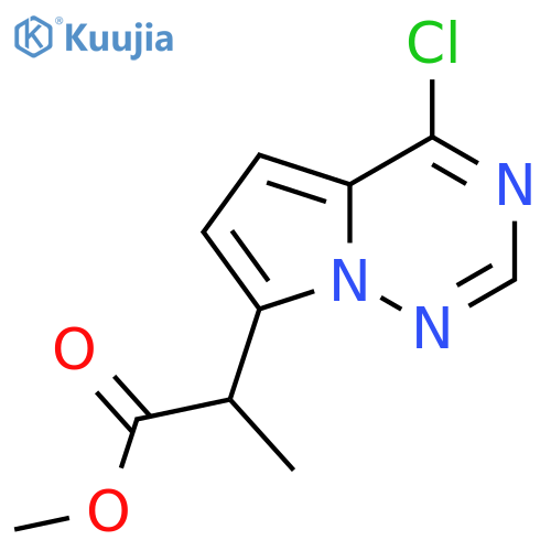 methyl 2-{4-chloropyrrolo[2,1-f][1,2,4]triazin-7-yl}propanoate structure