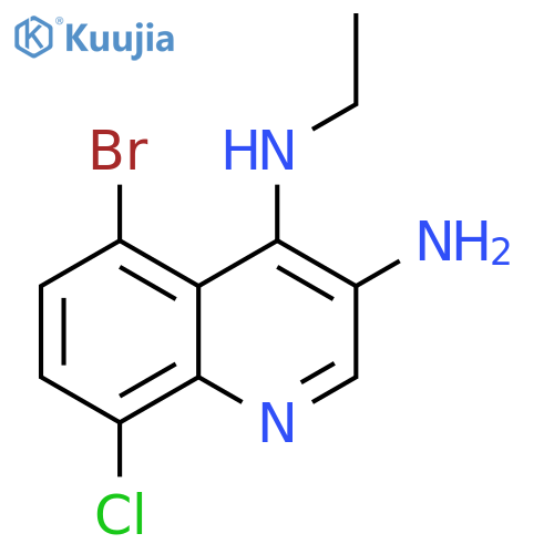 5-Bromo-8-chloro-4-N-ethylquinoline-3,4-diamine structure