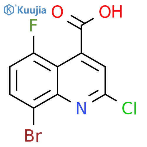8-bromo-2-chloro-5-fluoroquinoline-4-carboxylic acid structure