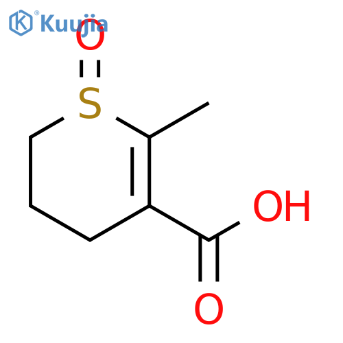 2H-Thiopyran-5-carboxylic acid, 3,4-dihydro-6-methyl-, 1-oxide structure
