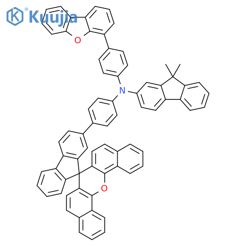 9H-Fluoren-2-amine, N-[4-(4-dibenzofuranyl)phenyl]-9,9-dimethyl-N-[4-(spiro[7H-dibenzo[c,h]xanthene-7,9'-[9H]fluoren]-2'-yl)phenyl]- structure