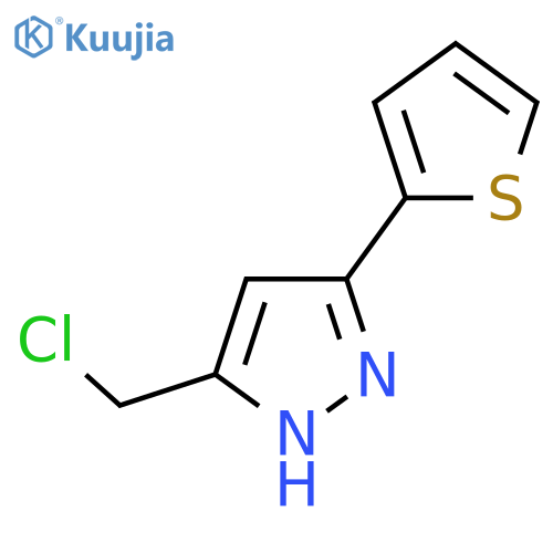 5-(chloromethyl)-3-(thiophen-2-yl)-1H-pyrazole structure
