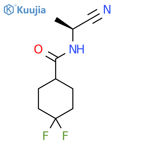 N-[(1S)-1-cyanoethyl]-4,4-difluorocyclohexane-1-carboxamide structure