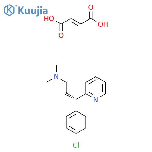 (3S)-3-(4-chlorophenyl)-3-(pyridin-2-yl)propyldimethylamine, but-2-enedioic acid structure