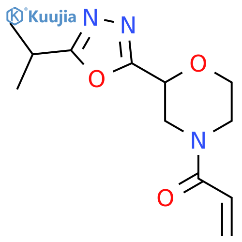 1-{2-[5-(Propan-2-yl)-1,3,4-oxadiazol-2-yl]morpholin-4-yl}prop-2-en-1-one structure