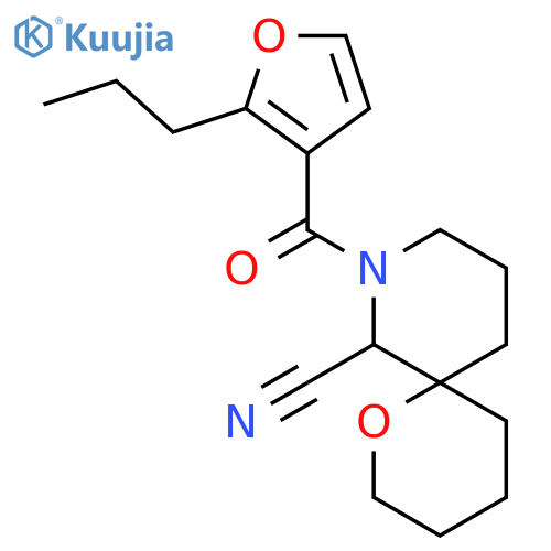 8-(2-Propylfuran-3-carbonyl)-1-oxa-8-azaspiro[5.5]undecane-7-carbonitrile structure