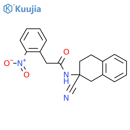 N-(2-cyano-1,2,3,4-tetrahydronaphthalen-2-yl)-2-(2-nitrophenyl)acetamide structure
