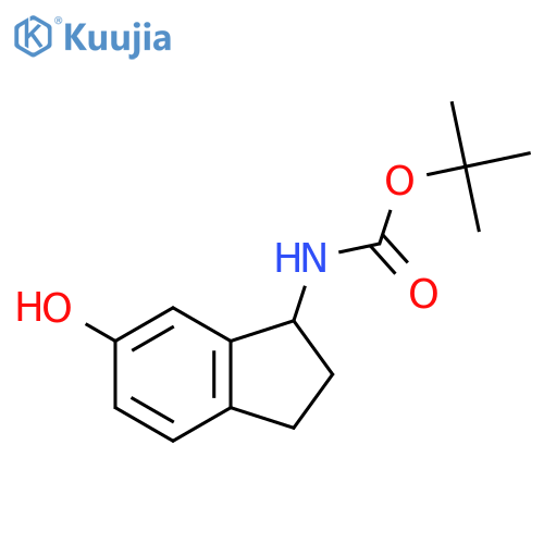 Tert-butyl 2,3-dihydro-5-hydroxy-1H-inden-3-ylcarbamate structure