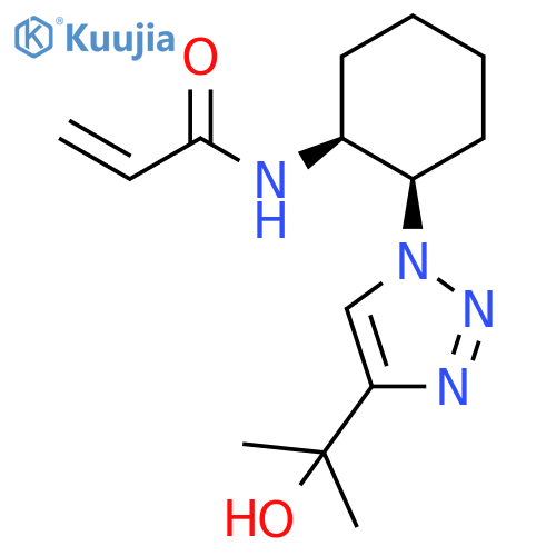 N-[(1S,2R)-2-[4-(1-Hydroxy-1-methylethyl)-1H-1,2,3-triazol-1-yl]cyclohexyl]-2-propenamide structure